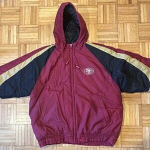 Vintage San Francisco 49ers 90s Style Puffer Jacket by Logo 7 NFL Gameday